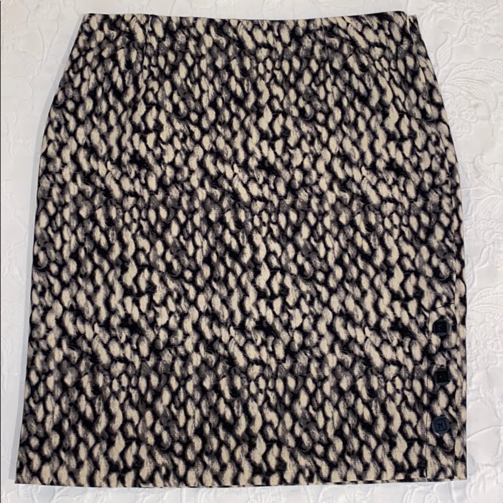 Worth 100% Wool Black & White Skirt Size 14 - Picture 1 of 13